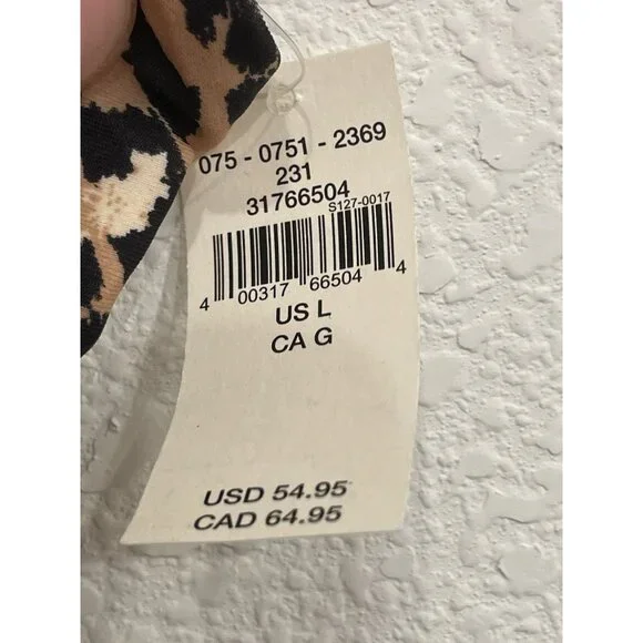 NEW! Aerie Pique Wrap full coverage One Piece Swimsuit Large Spots Animal Print - Picture 4 of 5